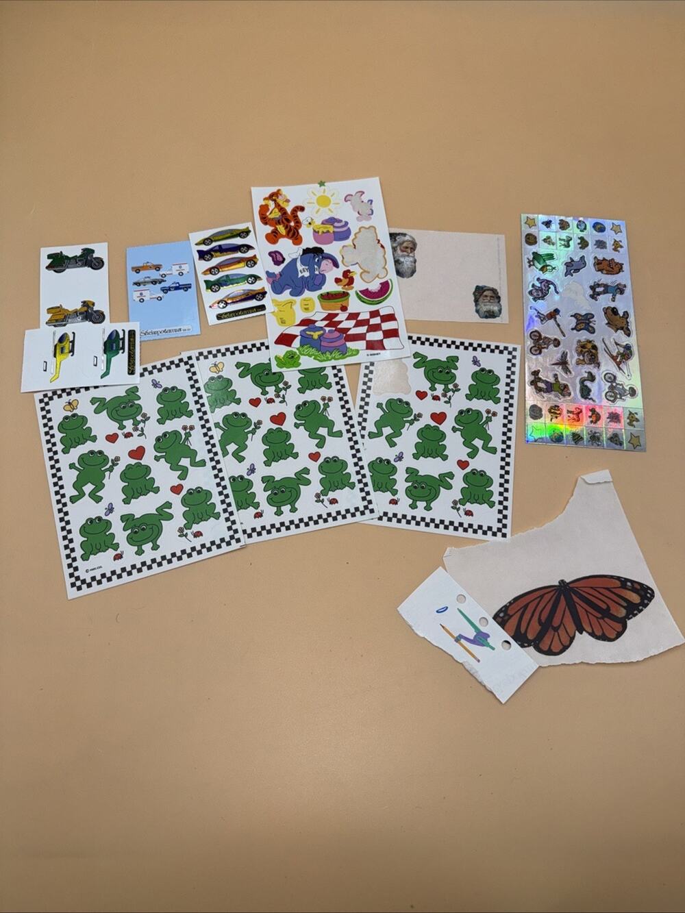 Vintage 80s 90s Sticker Partials & Cut Up Singles Various Brands Years As Is Lot
